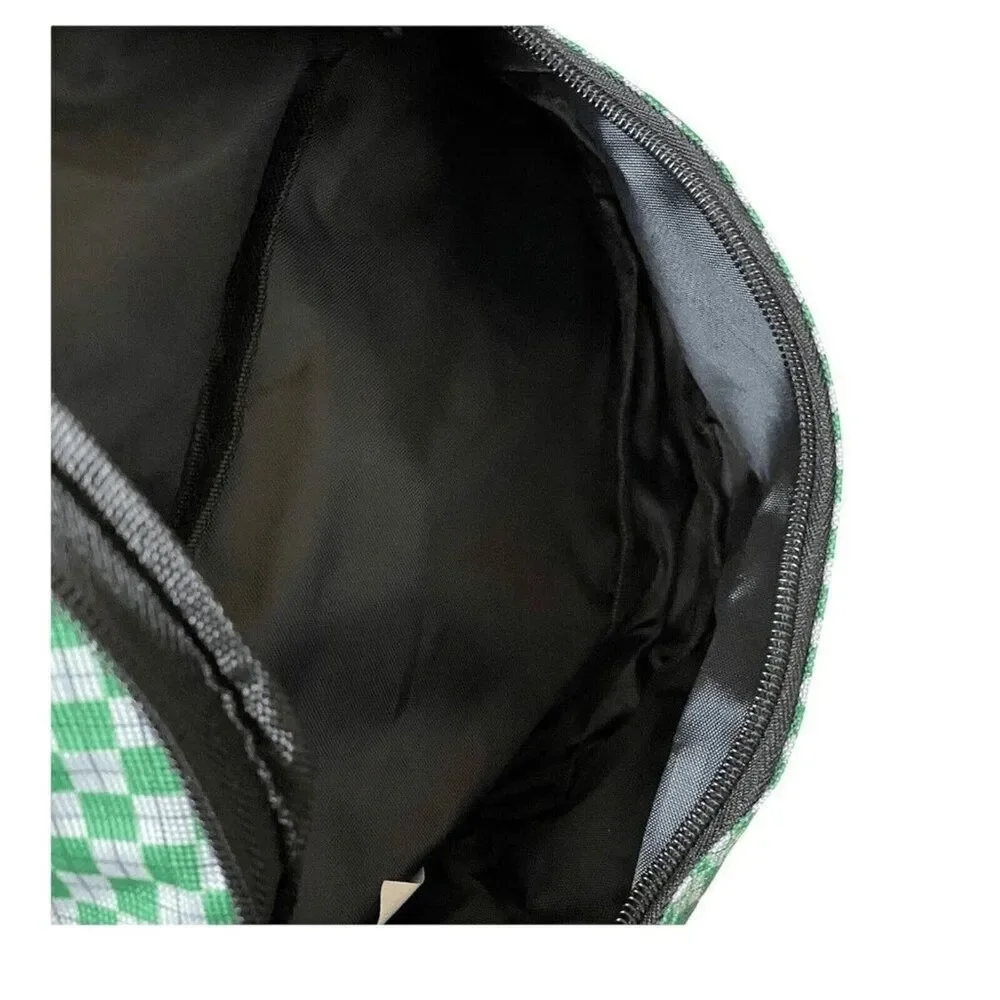 Harry‎ Potter Slytherin Fanny Pack Mens Waist Bag Green Checkered Logo Belt Bag